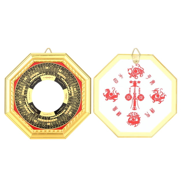 Espejo convexo con abolladura de Feng Shui chino, espejo talismán taoísta de Feng Shui chino tradicional, espejo de Feng Shui chino de diseño aerodinámico