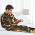thumbnail image 6 of Lsque Western Cowboy Golden Retriever Pattern Long Sleeve Pajama Set for Men - Soft 2-Piece Sleepwear and Loungewear Set with Pockets, Comfy Nightwear-XX-Large, 6 of 7