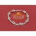 thumbnail image 6 of King of Bling's White 925 Silver Fashion Design Men's/Womens Bracelet with Cubic Zirconia SZ 7, 6 of 10