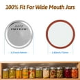 thumbnail image 6 of LotFancy 114 Count Wide Mouth Canning Lids, 86mm Metal Mason Jar Lids for Ball, Kerr Jars, 6 of 8