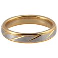 thumbnail image 1 of Sonducket Anillos de acero inoxidable con rayas de sarga para hombre y mujer, anillos de regalo para bodas y cumpleaños, joyería Ropa, zapatos y accesorios Miscelánea mujeres de oro Talla 12, 1 of 6