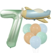 8pcs retro car fighter jet balloon7airplane foil party decoration airplane theme balloon