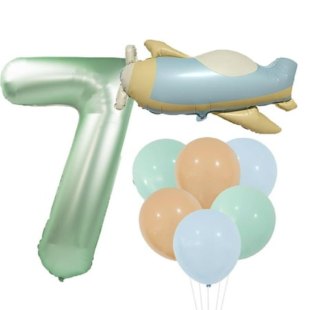 8pcs retro car fighter jet balloon7airplane foil party decoration airplane theme balloon