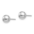 thumbnail image 2 of Real 14kt Madi K White Gold Polished 7mm Ball Post Earrings; for Adults and Teens; for Women and Men, 2 of 3