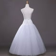 thumbnail image 4 of FAIOIN White 4-Layer Hoopless Wedding Ball Gown Crinoline Lolita Bridal Dress Petticoat Underskirt Floor Length for Women Girls, 4 of 10