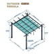 thumbnail image 5 of Yeshouse Cenador de Metal con Pérgola para Exteriores de 10 X 10 Pies con Dosel Retráctil para Terraza Trasera, Patio, Porche, Enrejado de Uva, 5 of 6