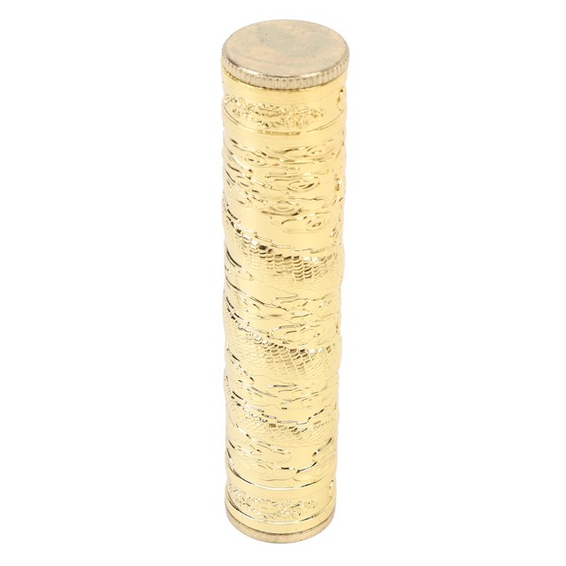 TOPINCN Portable Metal Tube Container, Metal Tube Container Holder Tube for Travel Embossed Pattern Sealed Storage Tube