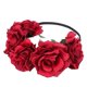 thumbnail image 2 of Diadema de rosas, tocado de flores, diadema nupcial de rosas, diadema de corona de flores, diadema de guirnalda de flores ajustable, corona de fiesta, 2 of 5