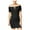Black - cavierblack, variant on Material Girl Womens Laced Bodycon Dress, Black, Juniors, XX-Small