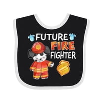 Inktastic Future Fire Fighter with Cute Dalmatian Dog Boys or Girls Baby Bib
