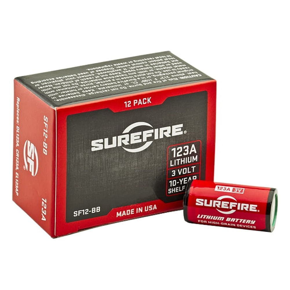 Surefire 123A 3V High Performance Lithium Batteries, 10 Year Shelf