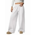 thumbnail image 3 of Pantalones Deportivos de Pierna para Mujer, Cintura Alta, Holgados, con Cordón Interior y Pierna Recta. XS, 3 of 9