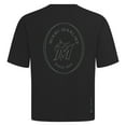 thumbnail image 3 of Men's Levelwear Black Miami Marlins Signet Oversized Luxe Signature Knit T-Shirt, 3 of 3