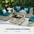 thumbnail image 5 of UDPATIO 7 Pieces Outdoor Patio Furniture Set, Outdoor Wicker Patio Conversation Set with Cushions for Backyard, Porch, Garden(Peacock Blue), 5 of 9