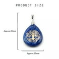 thumbnail image 3 of Natural Teardrop Tree of Life Necklace Pendant Germstone Energy Crystal Healing, 3 of 6