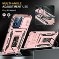 thumbnail image 7 of For Motorola Moto G play 4G 2024 Case with HD Screen Protector & Slide Camera Cover & Kickstand, Military-Grade,Rosegold, 7 of 7