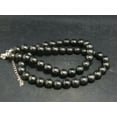thumbnail image 2 of K-KED SHUNGITE Beads Necklace 8mm Polished EMF Protection Stone-24 in, 2 of 6