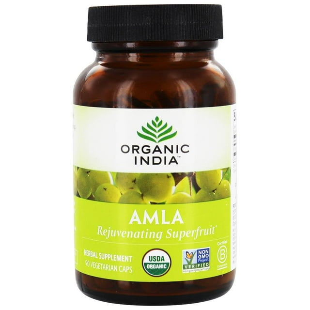 Organic India - Organic Amla Rejuvenating Superfruit - 90 Vegetarian Capsules