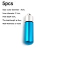 thumbnail image 2 of Aluminum Metal Pill Box - 5 Pcs Hermetic Keychain Round Camping Waterproof First Aid Pill Bottle, 2 of 6