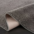 thumbnail image 6 of Hauteloom Machine Washable Solid Shag Rug - Judy Plain Living Room Bedroom Shaggy Area Rug - Fluffy Plush High Pile Carpet - Dark Grey - 5'3" x 7', 6 of 12