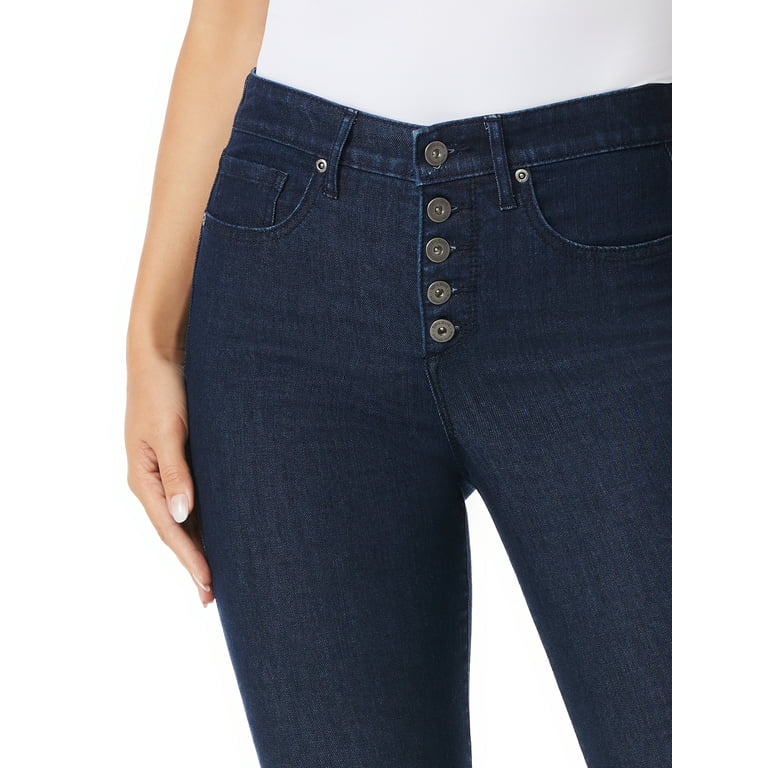 NWT Sofia Vergara Jeans Womens Melisa High Rise Flare Button