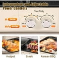 thumbnail image 2 of Hot Pot Electric Grill 2 in 1 Korean BBQ Grill Indoor Smokeless Hotpot Pot Electric Cooker Sahabu Shabu Pot Non Stick (Small), 2 of 6