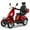 XL Red, variant on QEEKA 4-Wheel Mobility Scooter, 2-Seater Electric Scooter with Adjustable Seat, 500 lb Capacity, Red