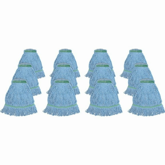 Genuine Joe, GJOMBL1BCT, Narrow Band Medium Mophead, 12 / Carton, Blue