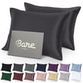 thumbnail image 1 of Bare Home Satin Pillowcase Set - Luxury Pillowcases - Soft and Smooth - Breathable - Envelope Closure - Standard, Forged Iron Gray, 1 of 8