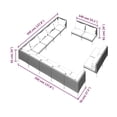 thumbnail image 4 of vidaXL 13 Piece Garden Lounge Set with Cushions Poly Rattan Dark Grey, 4 of 4