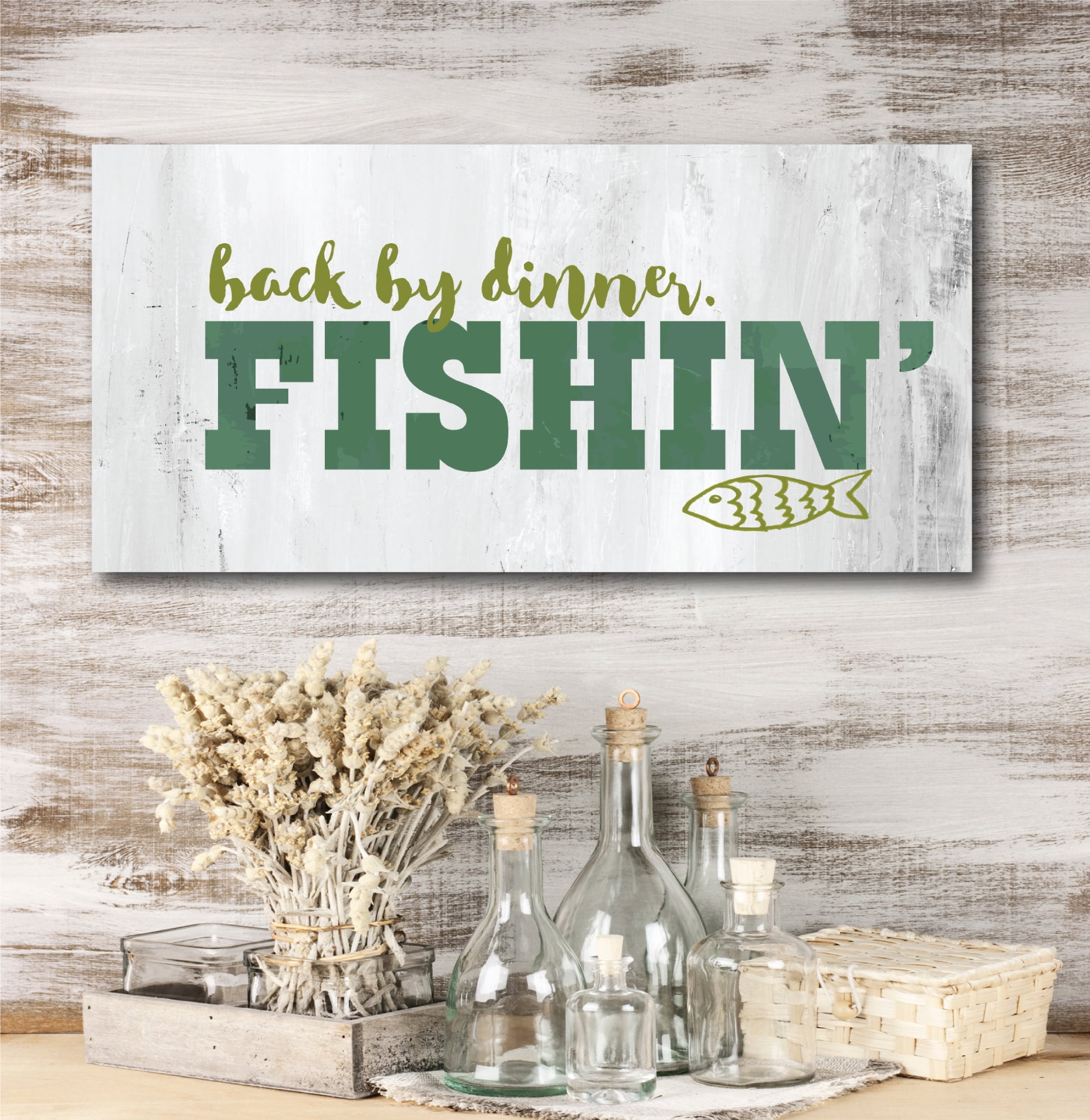 Courtside Market Fishing Dinner Gallery-Wrapped Canvas Wall Art, 12x24
