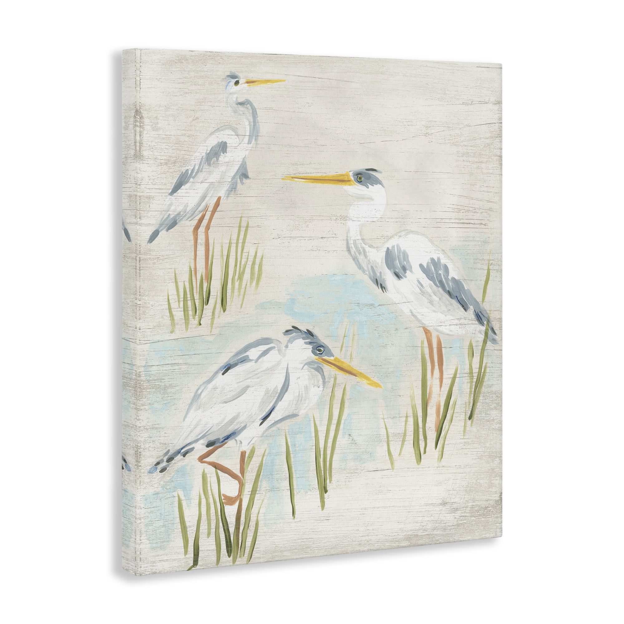 Stupell Industries Rustic Lake Birds Animals & Insects Painting Gallery Wrapped Canvas Art Print Wall Art, 30 x 40