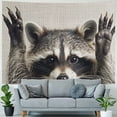 thumbnail image 4 of Orinice Raccoon Tapestry Wall Hanging Unique Style Graphic Tapestries Home Wall Decor Art for Living Room Bedroom Apartment Farmhouse Dorm 40x30inch, 4 of 6