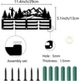 thumbnail image 2 of 1 Set Sports Theme Iron Medal Hanger Holder Display Wall Rack 3-Line with Screws Dance Mountain 130x290mm Hole: 5mm, 2 of 8