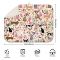 thumbnail image 2 of Chihuahua and Flower Florals Dish Drying Mat for Kitchen 1 Pack, Ultra Absorbent Microfiber Dishes Drainer Mats,18"x24", 2 of 4