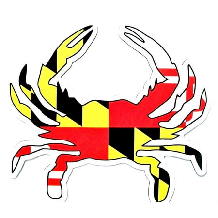 Jersey Car Magnet - Maryland Flag Crab Shaped Car Magnet