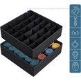 thumbnail image 2 of Organizador de cajones plegable de tela no tejida para ropa interior, sujetadores y calcetines, con compartimentos que ahorran espacio (negro), 2 of 5