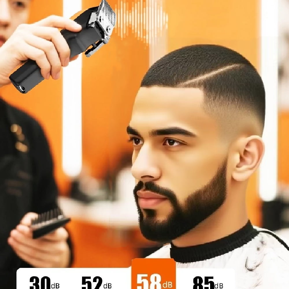 MADESHOW M15 Rechargeable Hair Trimmer Kit 6 Combs LCD Battery Indicator
Cordless Hair Clipper LCD Display Rechargeable, Professional Barber Hair Clipper for Men's Haircuts