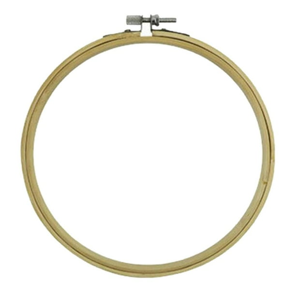 Aro de bordado de bambú natural, marco de madera para punto de cruz, redondo, para manualidades 12 cm 5 pulgadas