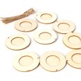 thumbnail image 4 of 10pcs Mini Round Wood Photo Frame Picture Holder with Hanging Rope DIY Wooden Crafts for Wall Decoration, 4 of 6