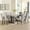 Gray table and Gray Chairs, variant on Sumdeal 5-Piece Farmhouse Dining Table Set, Wood Round Extendable Dining Table and 4 Upholstered Dining Chairs (Espresso-1Table 4 Chairs)