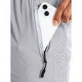 thumbnail image 6 of Resicozy Mens Athletic Running Shorts with Pockets Gym Workout Shorts Quick Dry Lightweight Sports Basketball Exercise Tennis Light Gray S, 6 of 9