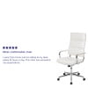 thumbnail image 5 of Flash Furniture Hansel High Back White LeatherSoft Contemporary Panel Executive Swivel Office Chair, 5 of 15