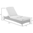 thumbnail image 2 of Pemberly Row Patio Wicker Chaise Lounge with Sand Cushions, 2 of 2