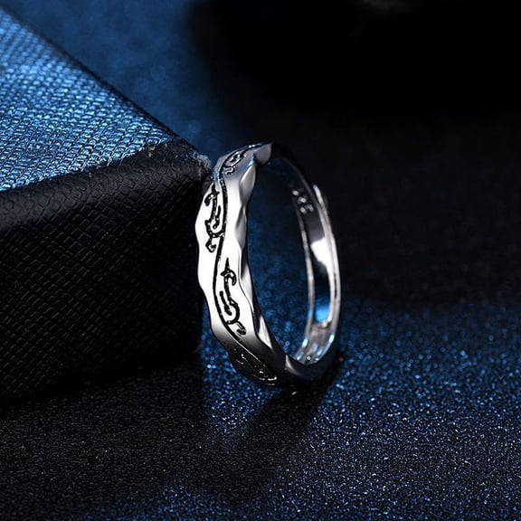 Mens 925 Sterling Silver Domineering Dragon Pattern Ring Vintage Adjustable Size Fashion Jewelry Classic Style Ring