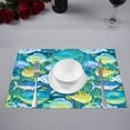 thumbnail image 3 of MKHERT Watercolor Fish and Underwater Plants Sea Life Placemats Table Mats for Dining Room Kitchen Table Decoration 12x18 inch,Set of 6, 3 of 4