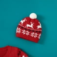 thumbnail image 4 of Baby Jacket Winter Red Christmas Reindeer Newborn Infant Boys Girls Knitted Coats Casual Long Sleeves Button Up Toddler Knitwear, 4 of 7