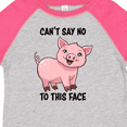 thumbnail image 4 of Inktastic Cant Say No to This Face Cute Pig Boys or Girls Toddler T-Shirt, 4 of 5