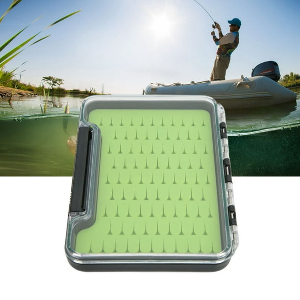 Small Fly Box, Portable Waterproof Silicone Internal Compartments Fly Box  Transparent Impact Resistance for Fishing