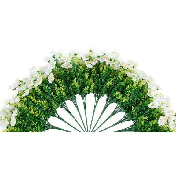 Artificial Hanging Plants, Outdoor Hanging Basket with Morning Glory Flowers, Lifelike Morning Glory Flowers in Hanging Basket for Porch and Garden Decor